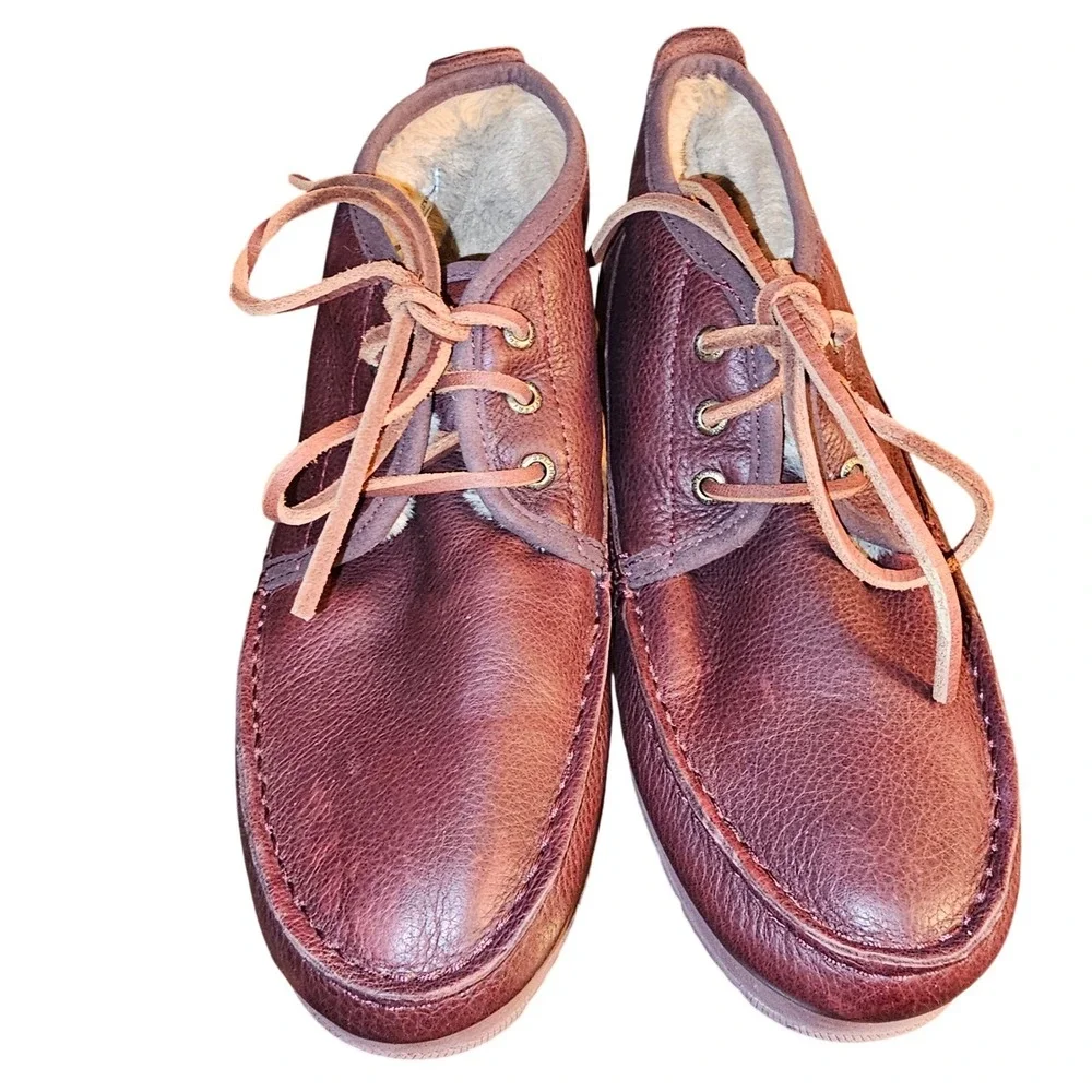 Sperry‎ Top Sider Men's Cordovan Leather Faux Fur Lined Chukka Boots 8.5M